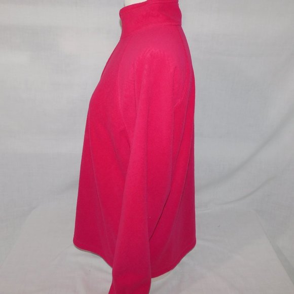 Eddie Bauer Womens XL Pink Pattern 1/4 Zip Quest Fleece Pullover Sweater - Picture 7 of 9